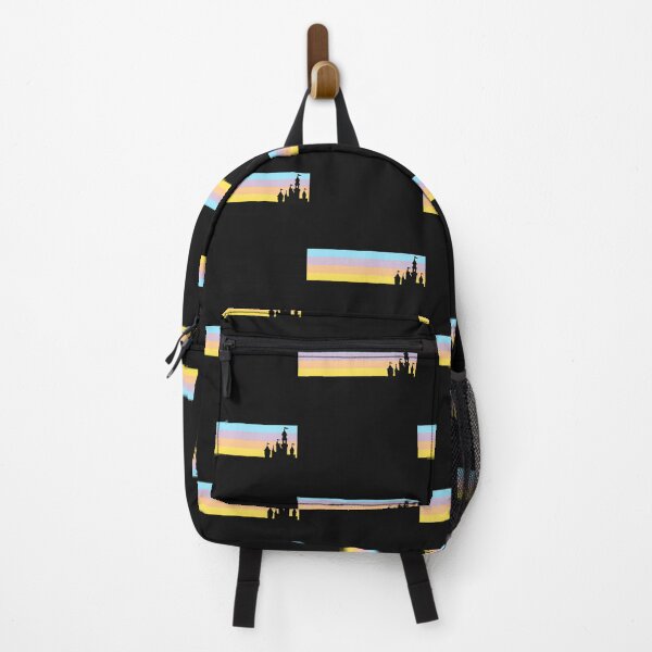 Item preview, Retro Pastel Castle Silhouette | Dreamy Striped Horizon Art designed and sold by EunHradecky1.
