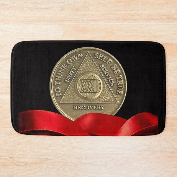 Item preview, 21 Year Recovery Coin Red Ribbon designed and sold by ApexDesigners.