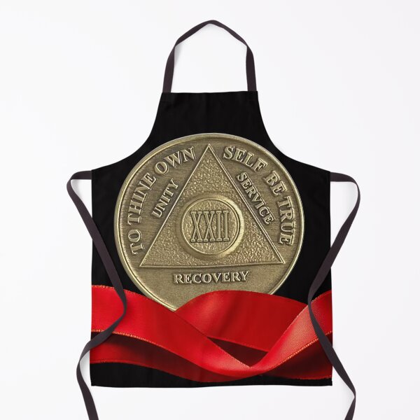 Item preview, 22 Year Recovery Coin Red Ribbon designed and sold by ApexDesigners.