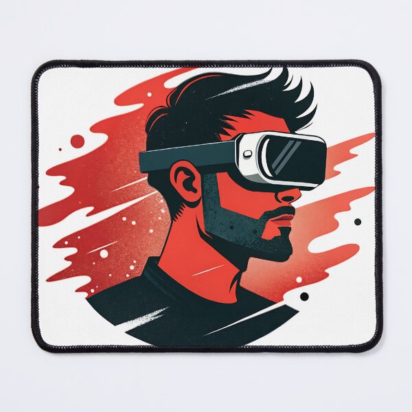 Item preview, Futuristic VR Headset Gamer | Cyberpunk Virtual Reality Digital Art Design designed and sold by AdelieMart.