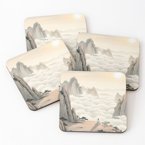 Item preview, Meditating atop a mountaintop at dawn designed and sold by HofTao.