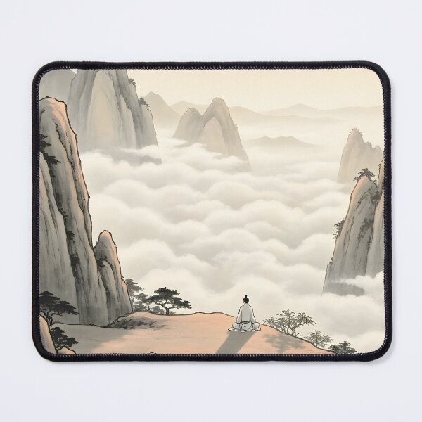 Item preview, Meditating atop a mountaintop at dawn designed and sold by HofTao.