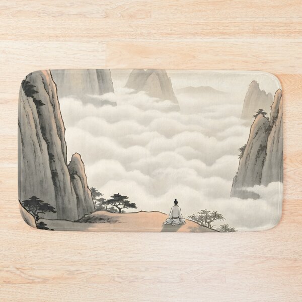 Item preview, Meditating atop a mountaintop at dawn designed and sold by HofTao.