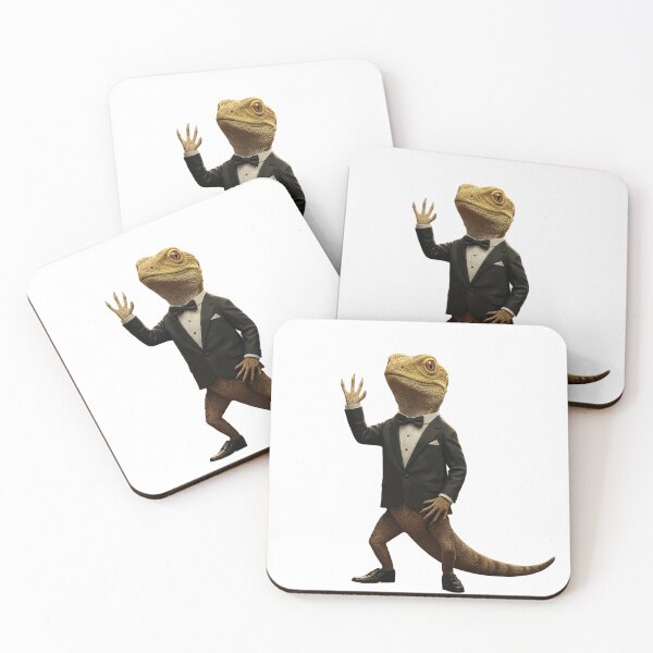 Item preview, Classy Lizard Meme – Formal Reptile Humor in a Tuxedo designed and sold by TypoVibeStudio.
