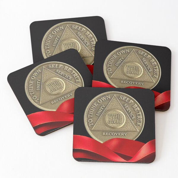 Item preview, 26 Year Recovery Coin Red Ribbon designed and sold by ApexDesigners.