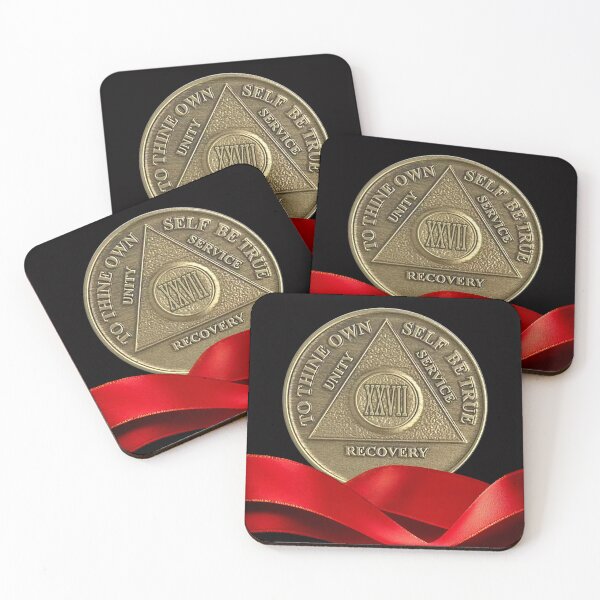 Item preview, 27 Year Recovery Coin Red Ribbon designed and sold by ApexDesigners.