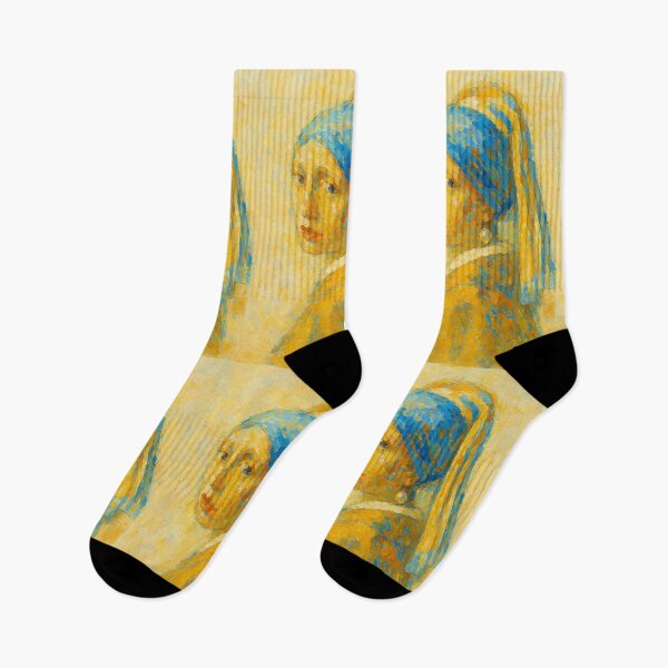 Item preview, Abstract Girl with a Pearl Earring – Modern Brushstroke Art designed and sold by TheAbayArt.