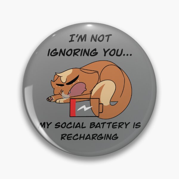 Item preview, Social Battery = Low designed and sold by LilCatDesigns.