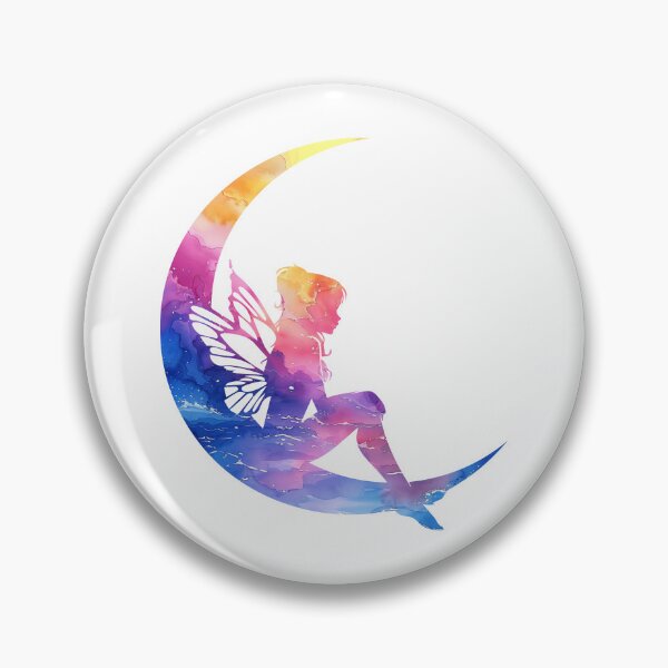 Item preview, Watercolor Fairy on a Crescent Moon designed and sold by Coastal-Designs.