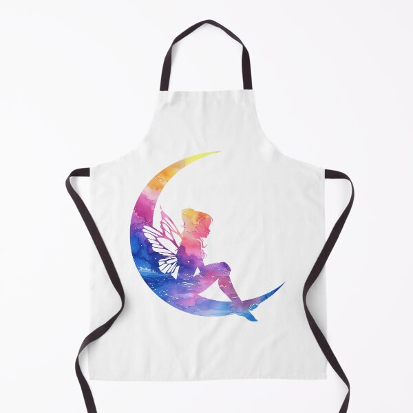 Item preview, Watercolor Fairy on a Crescent Moon designed and sold by Coastal-Designs.