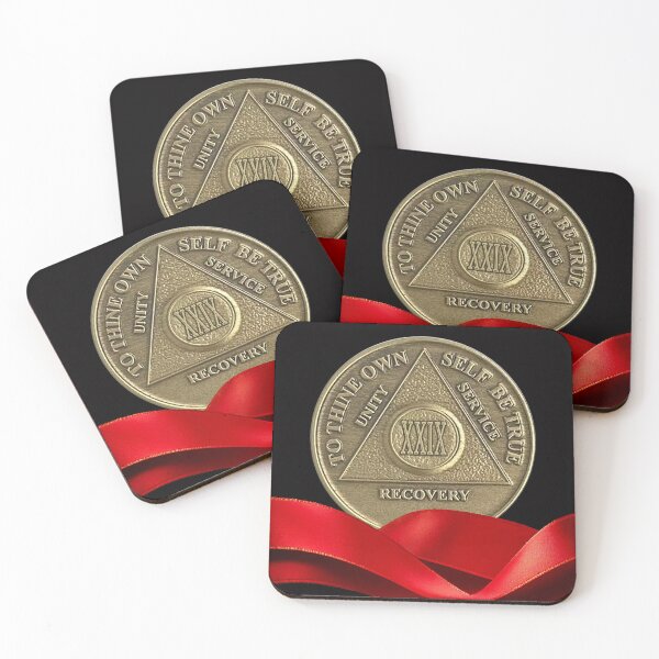 Item preview, 29 Year Recovery Coin Red Ribbon designed and sold by ApexDesigners.