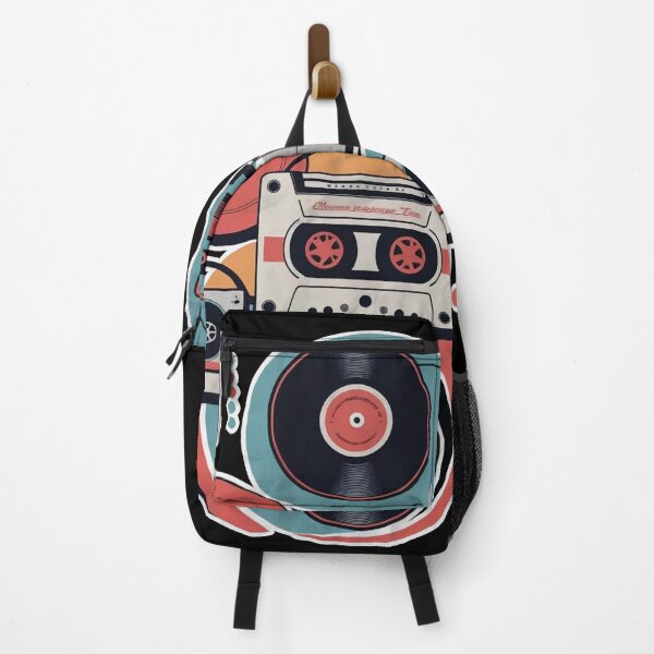Item preview, Vintage Retro style cassette tape recorder vinyl record designed and sold by Tattoo-Shirt Designer .