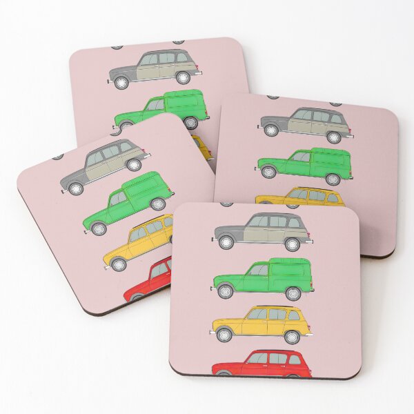 Item preview, Classic R4 Quatrelle Car Collection Outline Art | Retro French Vehicle Design designed and sold by MoriahRuther.