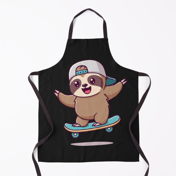 Item preview, Kawaii Chibi Sloth Skater – Cute Funny Skateboarding Animal Design designed and sold by ColorSplash123.
