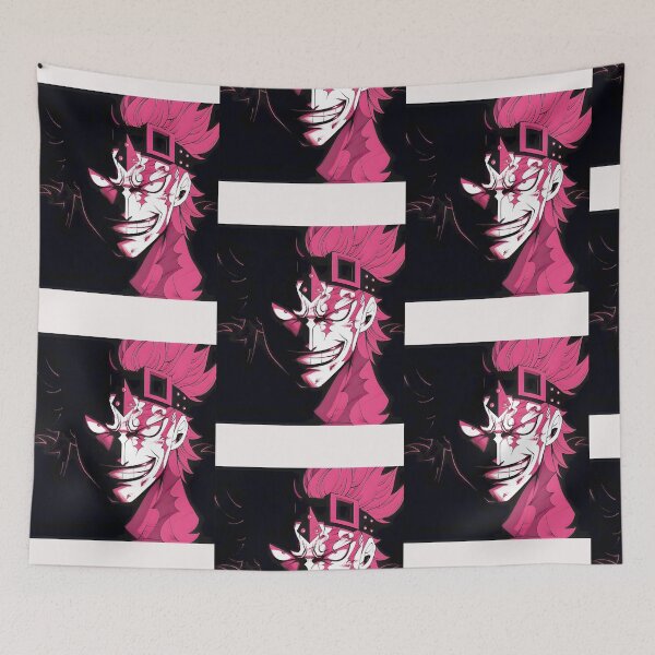 Item preview, Crimson Captain Kid Anime Art - Intense Red & Black Portrait designed and sold by LawandaJone4.