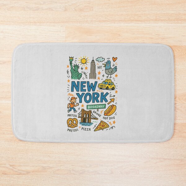 Item preview, New York City Travel Doodle – Cute NYC Aesthetic Art designed and sold by SnapLabDesigns.