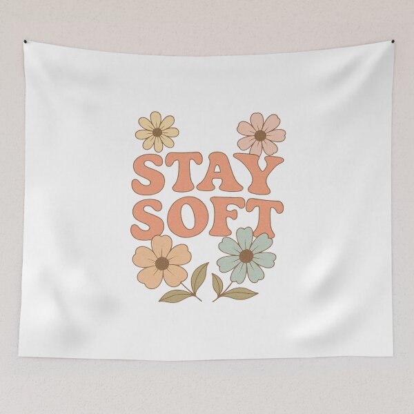 Item preview, Stay Soft – Pastel Empathy Flowers Vibes designed and sold by ilkami.
