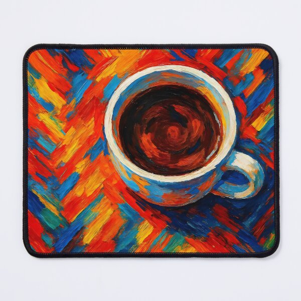 Artikelvorschau, Lebendige abstrakte Kaffeetasse – Expressionistische Pinselkunst entworfen und verkauft von Lyssarien.
