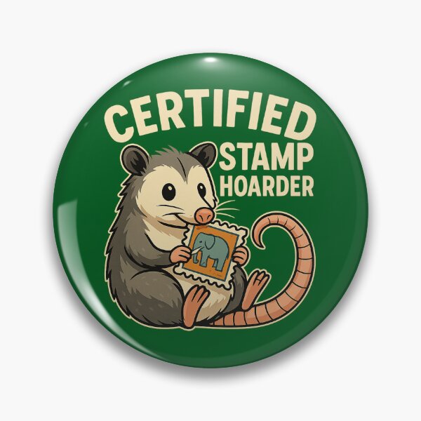 Item preview, Certified Stamp Hoarder – Funny Possum Philately Collector T-Shirt & Sticker designed and sold by SnoyTextil.