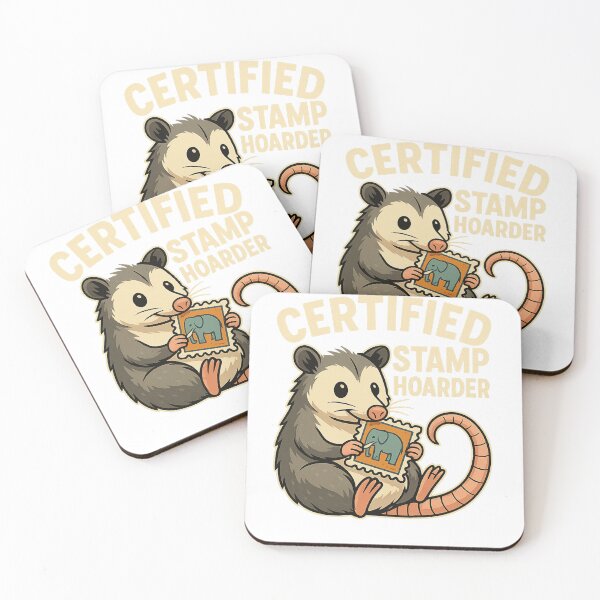 Item preview, Certified Stamp Hoarder – Funny Possum Philately Collector T-Shirt & Sticker designed and sold by SnoyTextil.