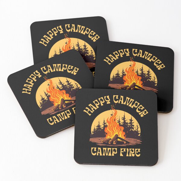 Artikelvorschau, Happy Camper Campingfeuer entworfen und verkauft von MrDomStore.