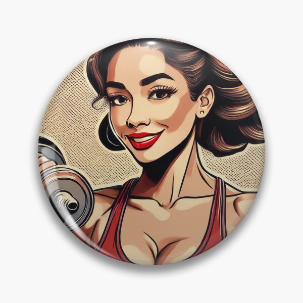 Item preview, Woman Lifting Weights Vintage Poster  designed and sold by FlosArtPrintShop.