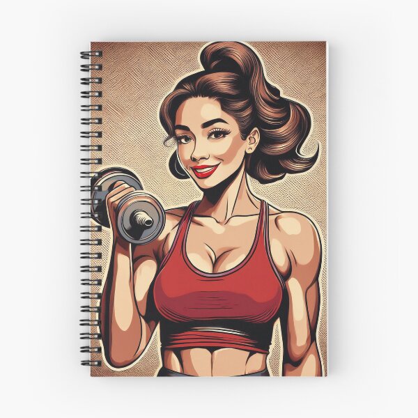 Item preview, Woman Lifting Weights Vintage Poster  designed and sold by FlosArtPrintShop.