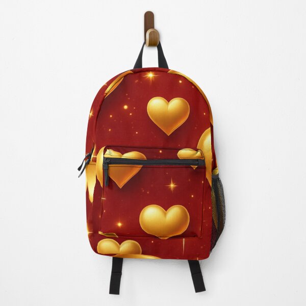 Item preview, Golden Hearts on Red with Stars designed and sold by DigitalGemArt.