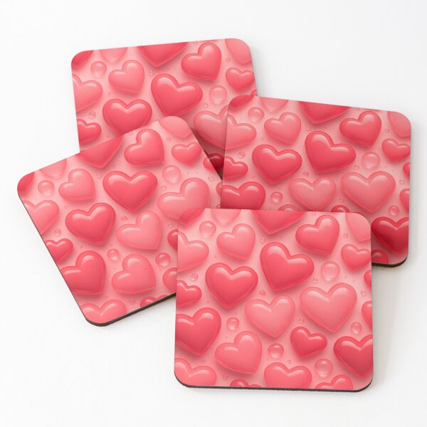 Item preview, Pink and Red Hearts Bubble Design designed and sold by DigitalGemArt.