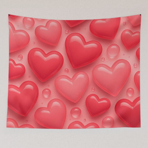 Item preview, Pink and Red Hearts Bubble Design designed and sold by DigitalGemArt.