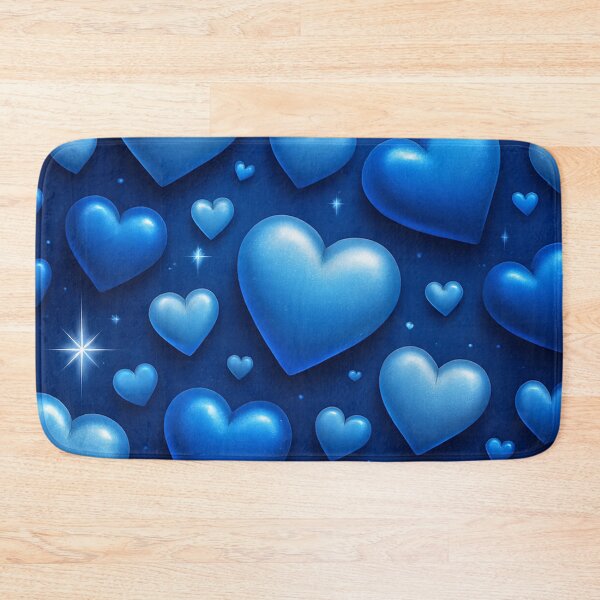 Item preview, Blue Hearts with Shining Stars designed and sold by DigitalGemArt.