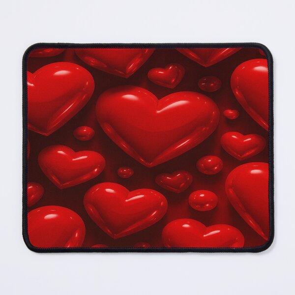 Item preview, Radiant Red Hearts Bubble Pattern designed and sold by DigitalGemArt.