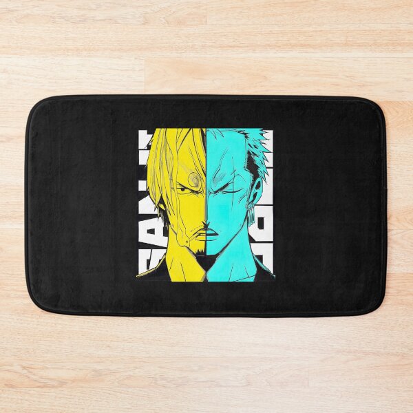 Item preview, Dynamic Anime Duo Split Portrait | Intense Yellow & Teal Character Art designed and sold by LawandaJone4.