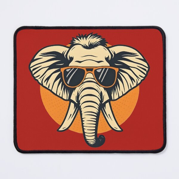 Item preview, Retro Elephant with Sunglasses Jungle Style designed and sold by 95kinimoD.