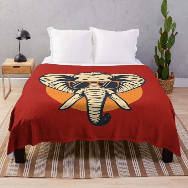 Item preview, Retro Elephant with Sunglasses Jungle Style designed and sold by 95kinimoD.