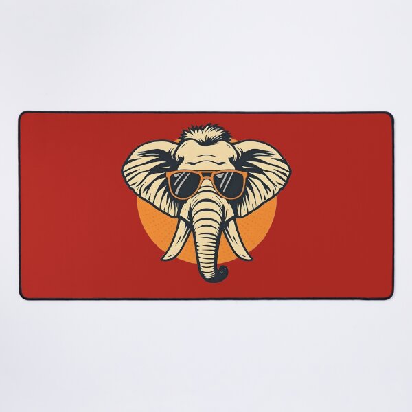 Item preview, Retro Elephant with Sunglasses Jungle Style designed and sold by 95kinimoD.