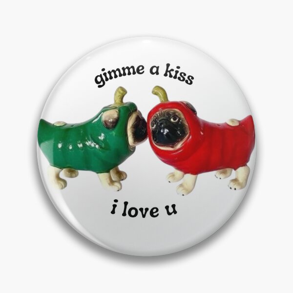 Item preview, Te amo, perros besándose de cerámica. designed and sold by jessomade.