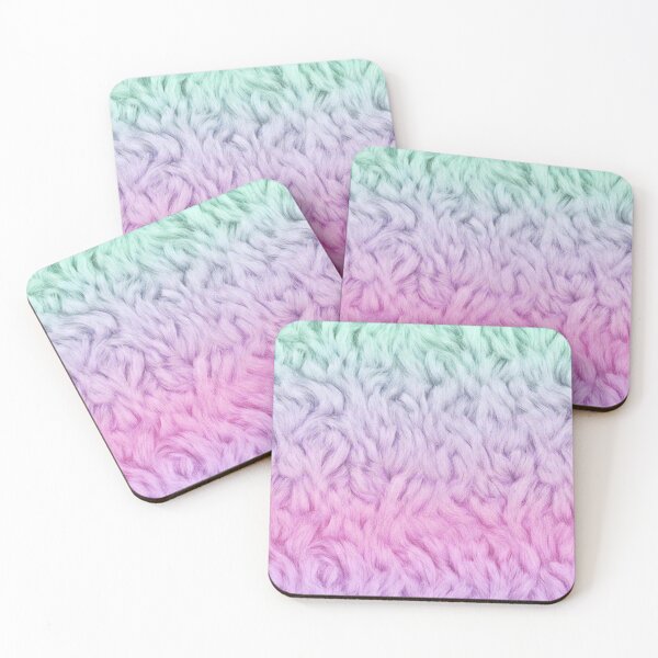 Item preview, Fluffy fur pattern ombre gradient | Pastel pattern mint pink purple designed and sold by Ascooepics.