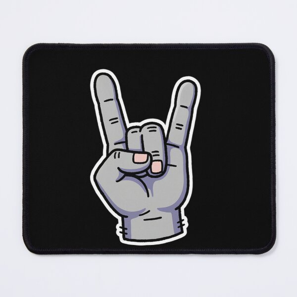 Item preview, The Thing: ILY gesture & metalhead love – Addams Family meets rocker vibes with mano cornuta designed and sold by Alex-JuJu.