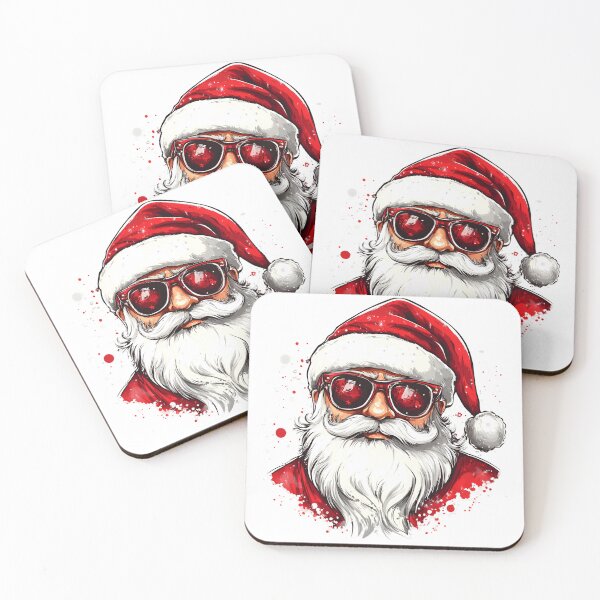 Item preview, T shirt Cool Santa Claus Portrait with Red Sunglasses and Hat designed and sold by cacams.