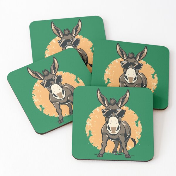 Item preview, Retro Donkey with Sunglasses Funny Farm designed and sold by 95kinimoD.