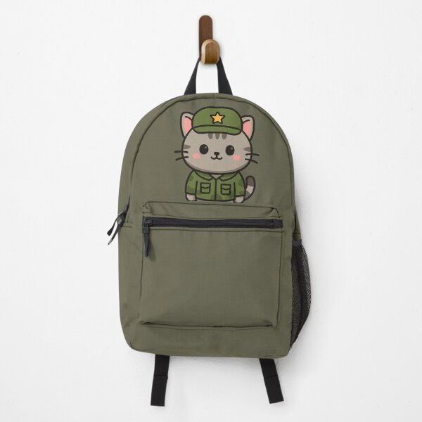 Item preview, Kawaii Military Cat – Cute Soldier Kitten Cartoon Design designed and sold by SwiftPaws Studio.
