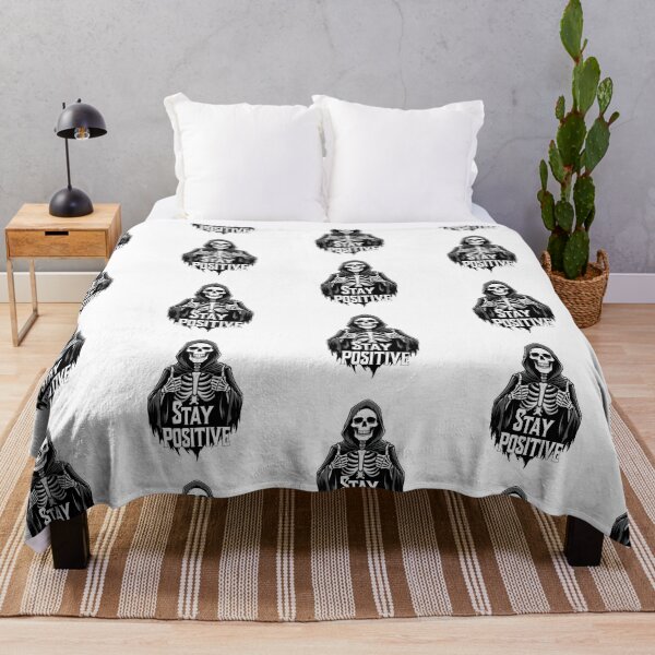 Item preview, Grim Reaper Stay Positive Meme designed and sold by duckygood.
