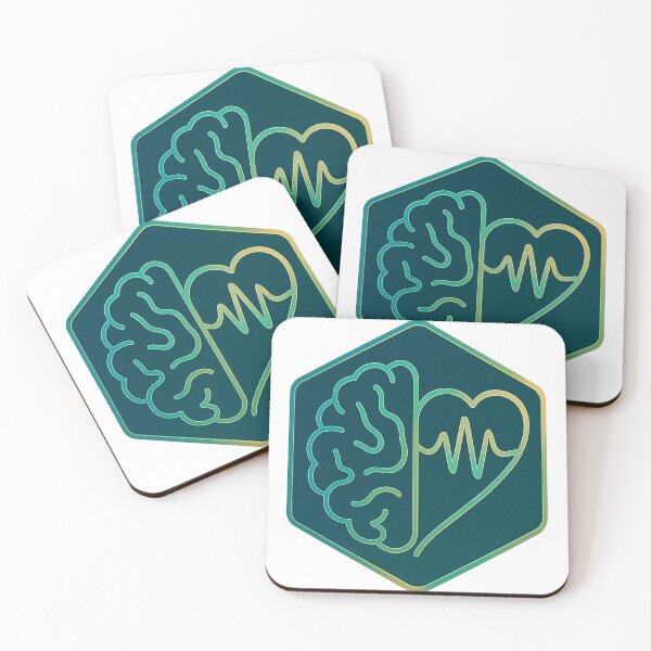 Item preview, Music Therapy Soundwave Heart – Minimalist Hex-Art Sticker, Holographic Medical Décor designed and sold by TONSNAP.
