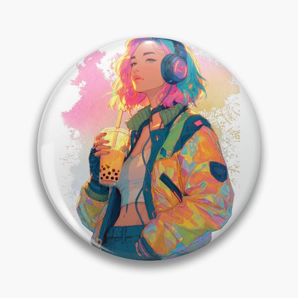 Item preview, Trendy Teen Girl with Rainbow Hair designed and sold by daila70.