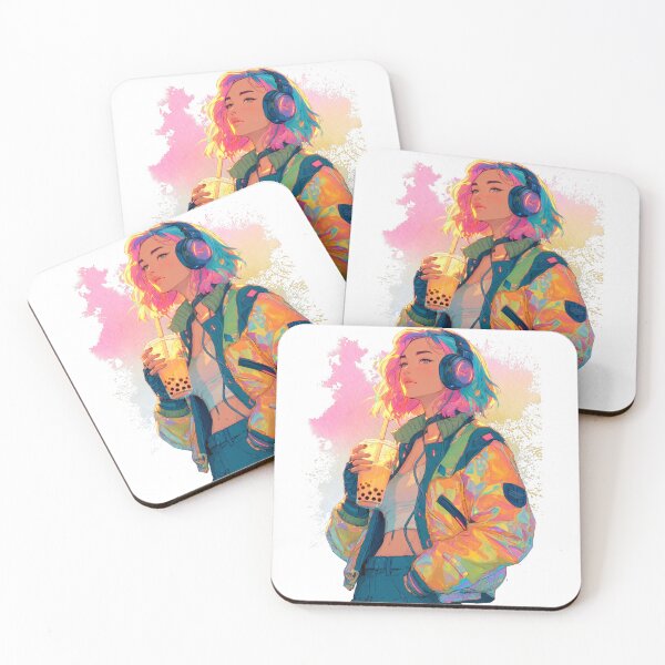 Item preview, Trendy Teen Girl with Rainbow Hair designed and sold by daila70.