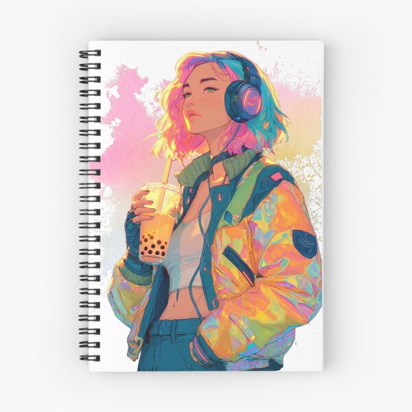 Item preview, Trendy Teen Girl with Rainbow Hair designed and sold by daila70.