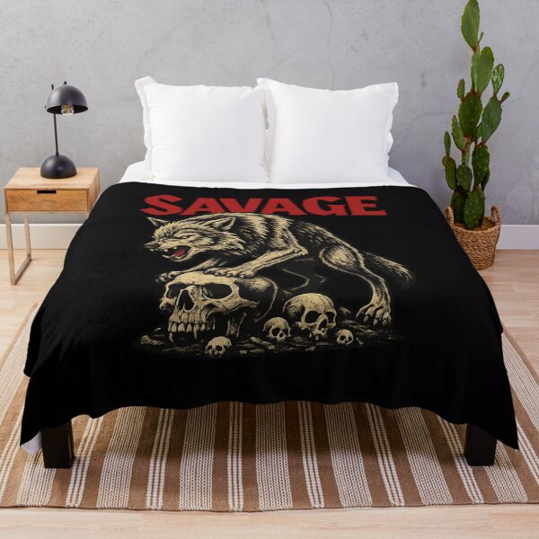 Item preview, Savage Wolf Skull Artwork – Fierce Wild Beast Design designed and sold by Trendora Studio.