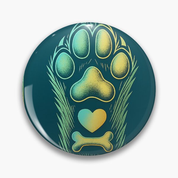 Item preview, Anatomical Holographic Paw Heart – Minimalist Hex-Art Sticker designed and sold by TONSNAP.