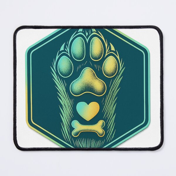 Item preview, Anatomical Holographic Paw Heart – Minimalist Hex-Art Sticker designed and sold by TONSNAP.